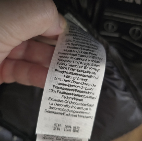 DKNY Black Premium Down Puffer Jacket Winter Warm Lightweight Size L - Picture 7 of 9